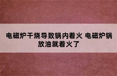 电磁炉干烧导致锅内着火 电磁炉锅放油就着火了